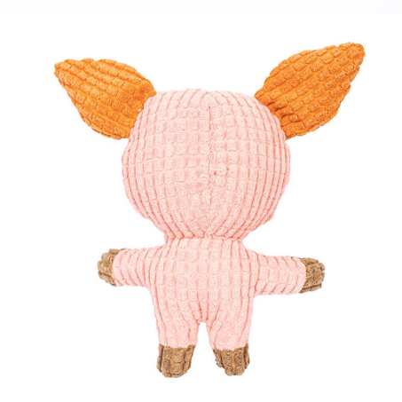 Milou & Lumi Pet Plush Squeaky Toy - Pig